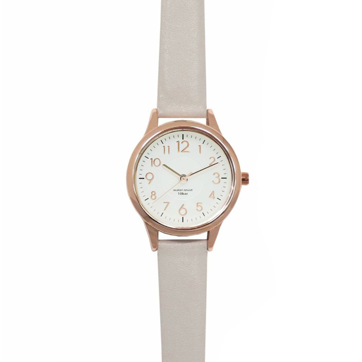 10気圧防水 レディース アナログ 腕時計 レザー ニュアンスカラー