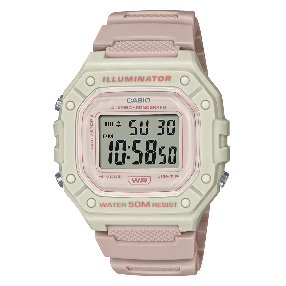 【ラッピング無料】CASIO カシオ 腕時計 スタンダードデジタル W218 くすみカラー イルミネーター アラーム キッズ メンズ レディース  小さめ スクエア