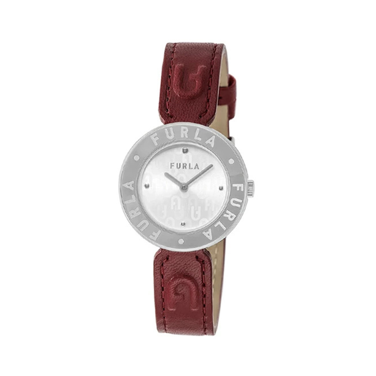 FURLAワインレッド腕時計 FURLA（フルラ） 腕時計 FURLA ESSENTIAL アナログ レザーベルト 革