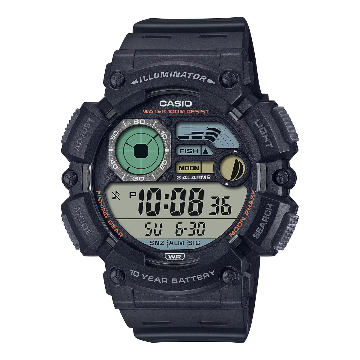 CASIO（カシオ） WS-1500H 10気圧防水 フィッシングモード ムーン