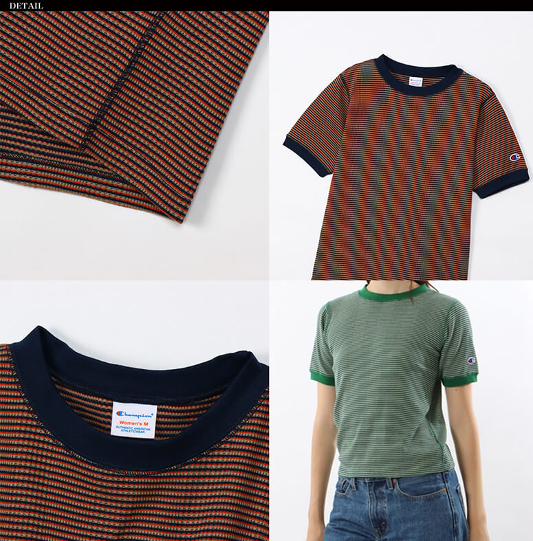 Champion チャンピオン ウィメンズ ボーダーショートスリーブT