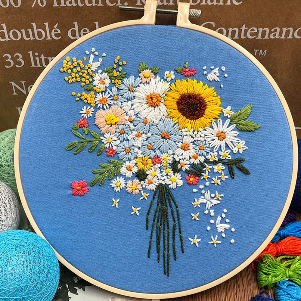 クロスステッチキット 刺繍 キット 花 立体的な花柄 女性に大人気 