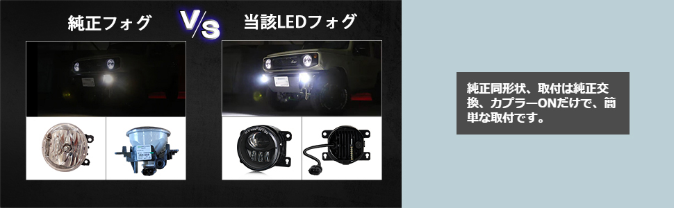 ジムニー LEDフォグランプ JB64 ジムニーシエラ JB43W JB74 用