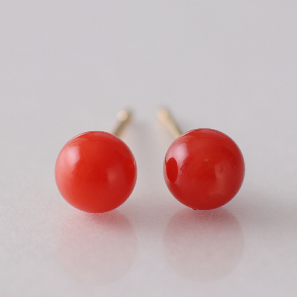 K18 パール 赤サンゴ系 ブルー ピアス 4点セット K18 パール 赤サンゴ系 ブルー ピアス 4点セット