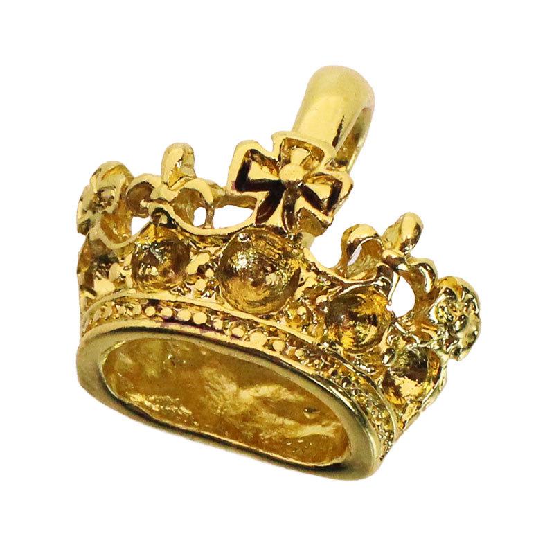 チャーム 王冠 クラウン 立体 2個 18mm×20mm アクセサリー パーツ