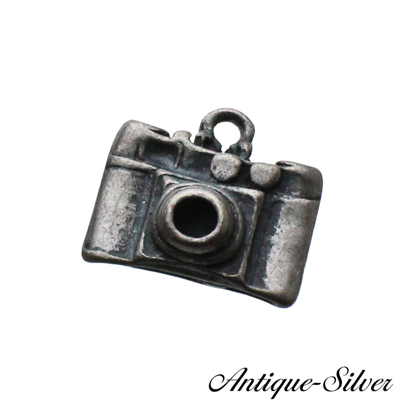 チャーム カメラ 一眼 キーホルダー ペンダントトップ 2個 11mm×13mm