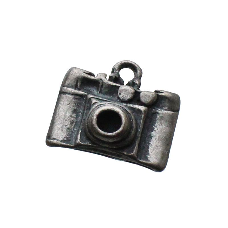 チャーム カメラ 一眼 キーホルダー ペンダントトップ 2個 11mm×13mm