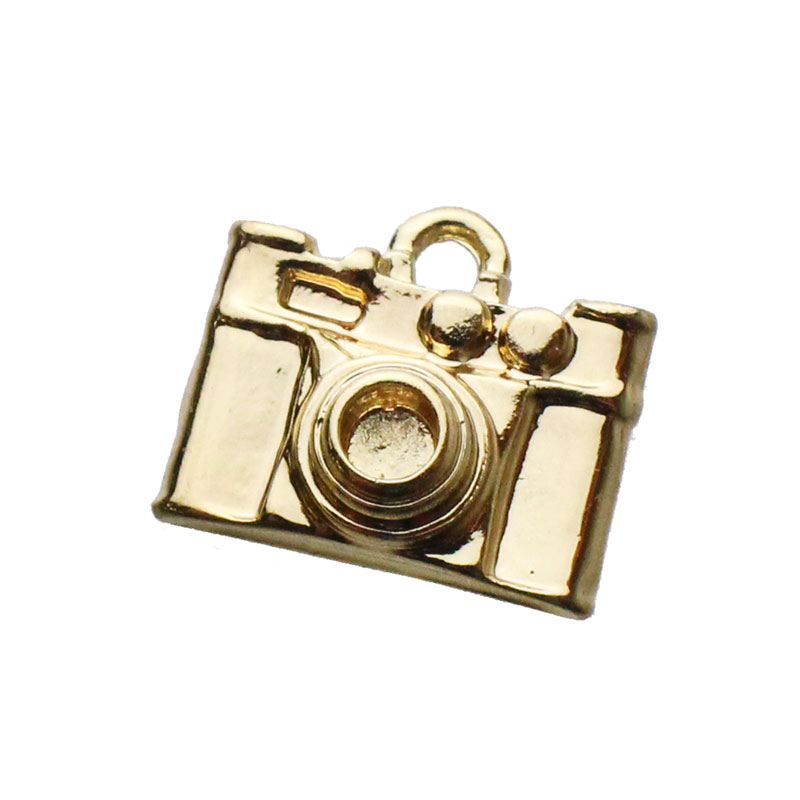 チャーム カメラ 一眼 キーホルダー ペンダントトップ 2個 11mm×13mm