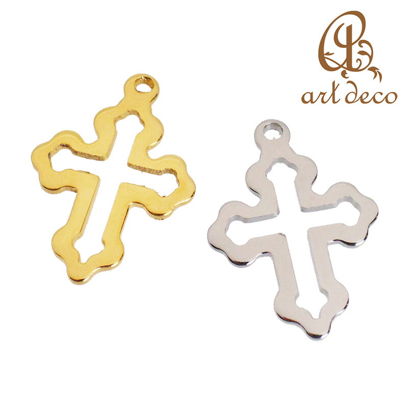 チャーム クロス 十字架 2個 21mm×15mm アクセサリー パーツ