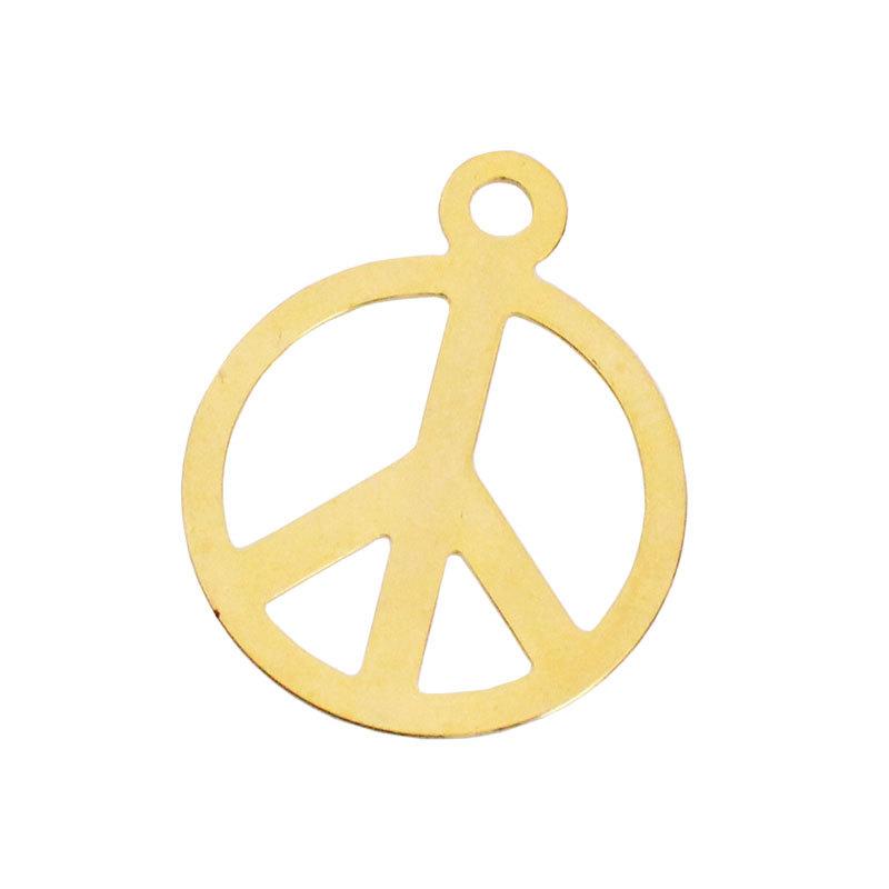 アクセサリー パーツ チャーム ピースマーク シンボル エンブレム 10個