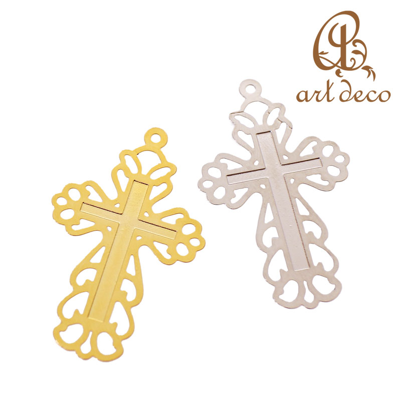 チャーム キーホルダー ペンダント 十字架 クロス 2個 30mm×19mm アクセサリー パーツ ハンドメイド オリジナル 材料 金具 装飾 | 