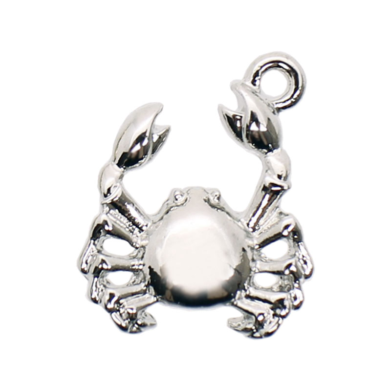 チャーム キーホルダー ペンダントトップ カニ 蟹 2個 17mm×14mm