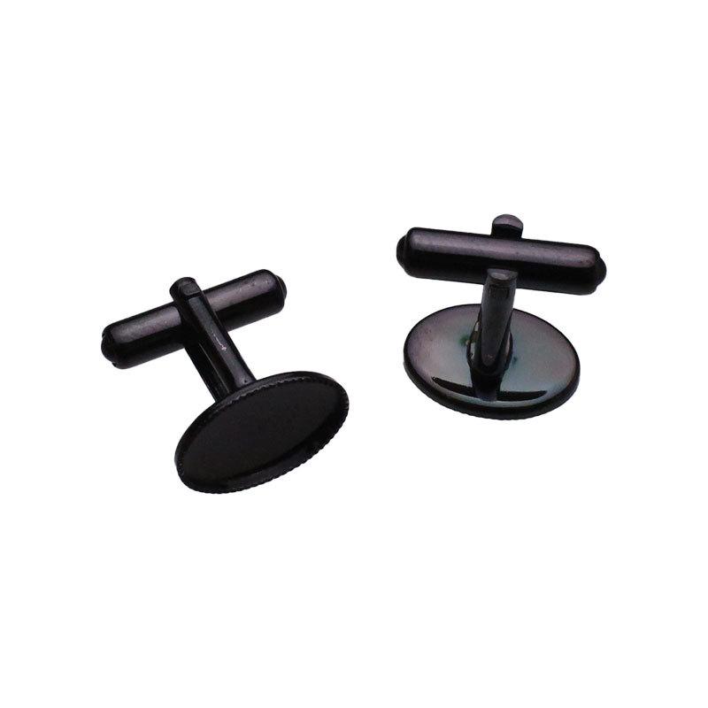 ボタン カフスボタン 楕円 1ペア 10mm×14mm アクセサリー パーツ