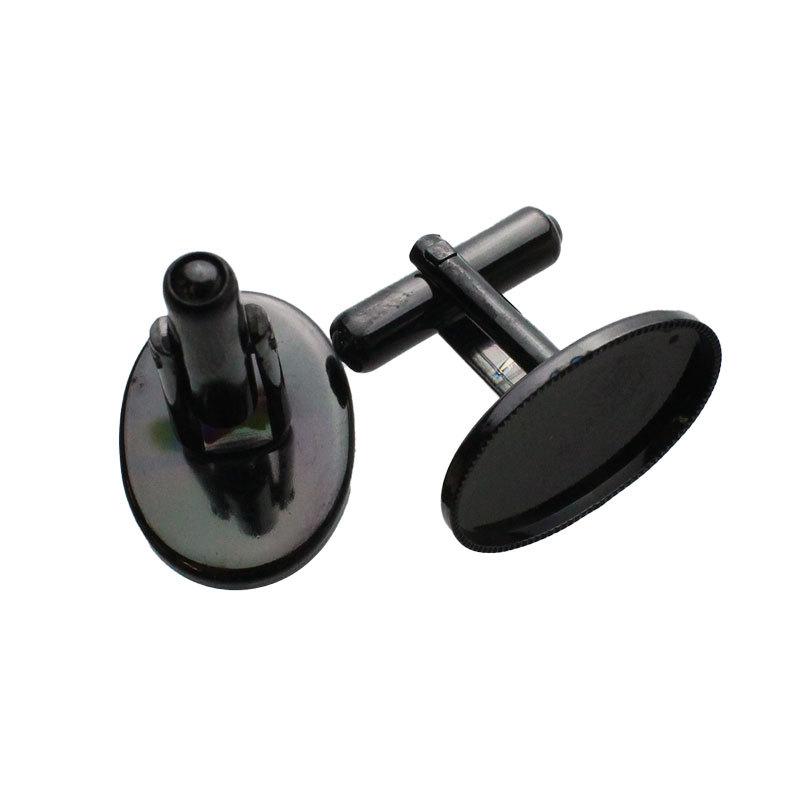 ボタン カフスボタン 楕円 1ペア 18mm×13mm アクセサリー パーツ