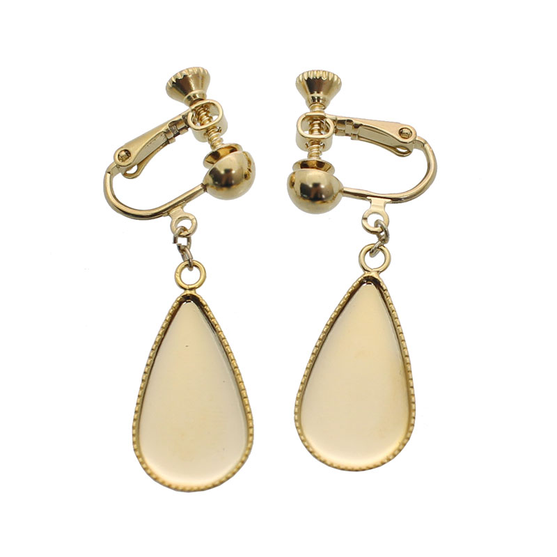 イヤリング しずく型 ドロップ 1ペア 20mm×11mm アクセサリー パーツ