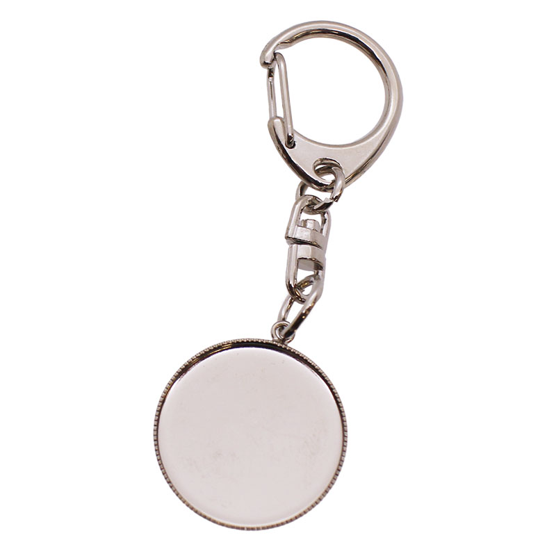 キーホルダー 円形 丸 1個 空枠内径25mm アクセサリー パーツ