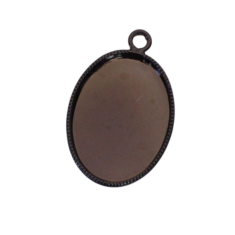 チャーム ペンダントトップ キーホルダー 楕円 空枠 カラワク 2個 18mm×13mm アクセサリー パーツ ハンドメイド 材料 金具 装飾 |  | 03