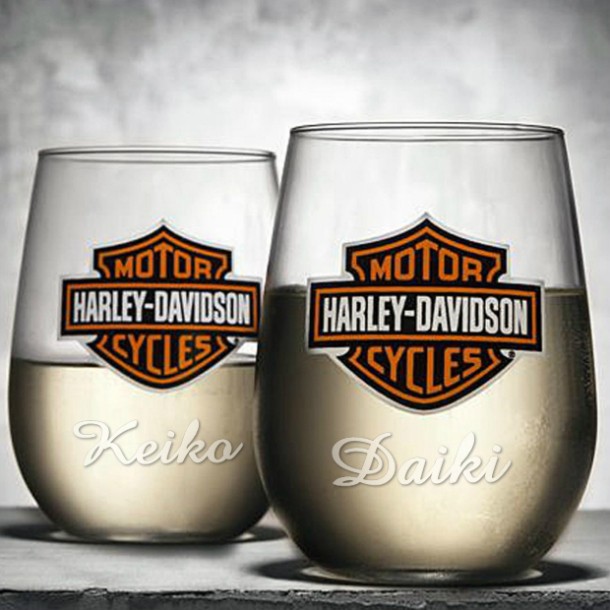 Harley Davidson（ハーレー・ダビッドソン） 名入れステムレスグラス