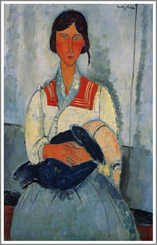 複製画 送料無料 絵画 油彩画 油絵 模写アメデオ・モディリアーニ