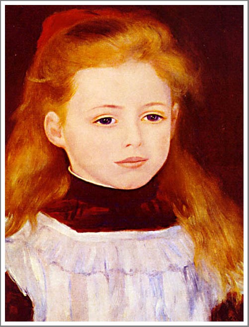 複製画 送料無料 絵画 油彩画 油絵 模写ルノアール（ルノワール）「白いエプロンの少女」F8(45.5×38.0cm)プレゼント 贈り物 名画  オーダーメイド 額付き 直筆