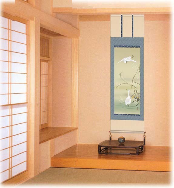 掛け軸 掛軸 酒井 抱一（さかいほういつ）・ 梅、雀（うめ、すずめ