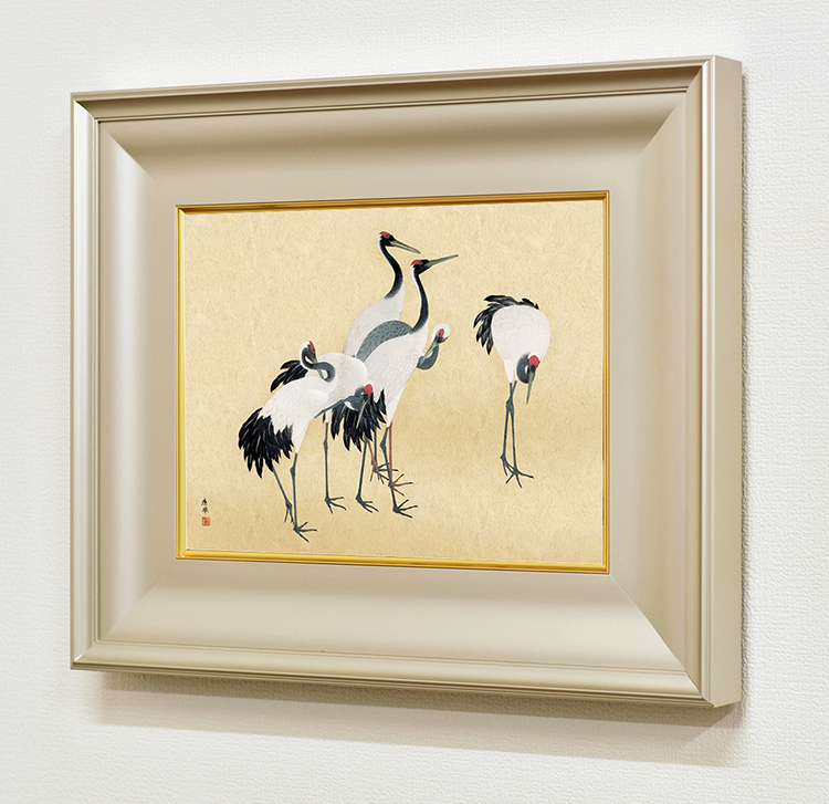 絵画 円山応挙 （まるやまおうきょ） 群鶴図（ぐんかくず） 日本画