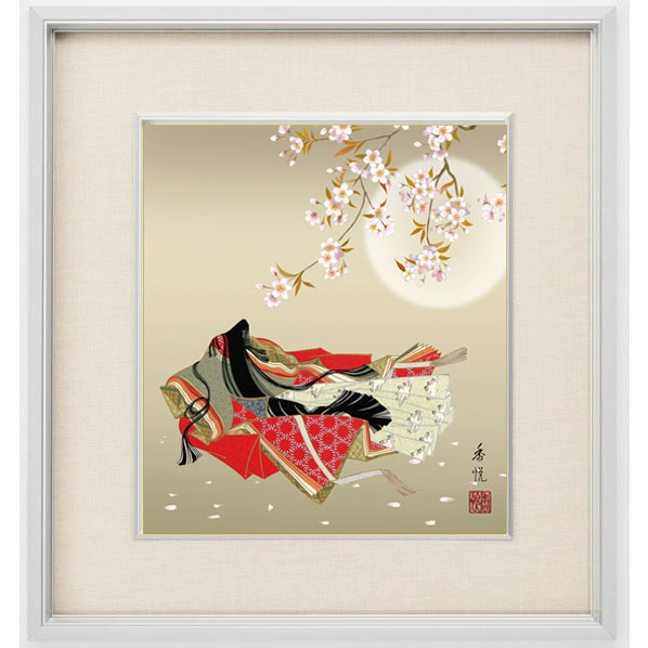 絵画　日本画　美術品　赤富士　浮田秋水　和装額　和額 絵画 日本画 赤富士・浮田秋水 和装額 和額 和室インテリア