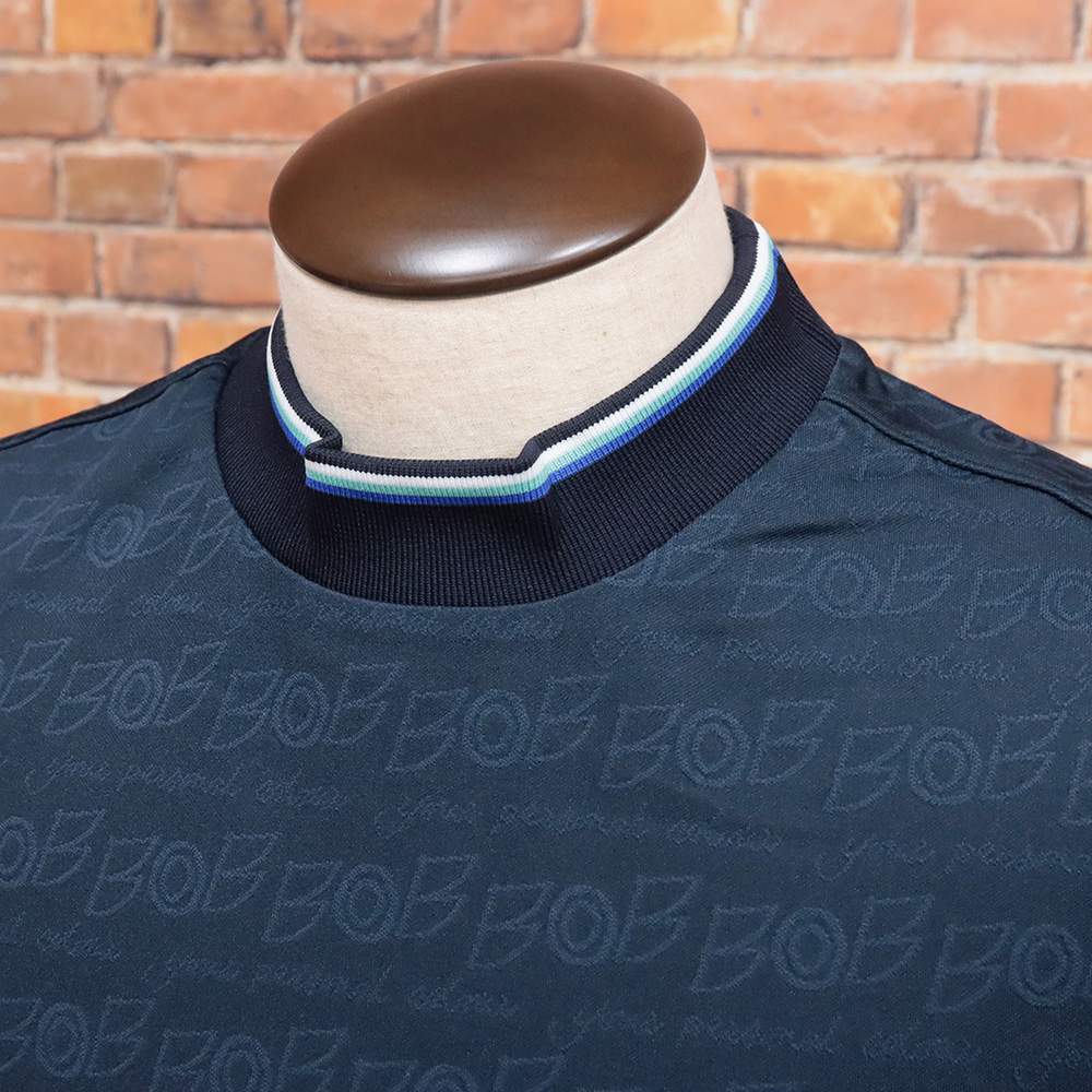 BOB 春夏 半袖 モックネック Tシャツ 074843005 日本製 吸水速乾