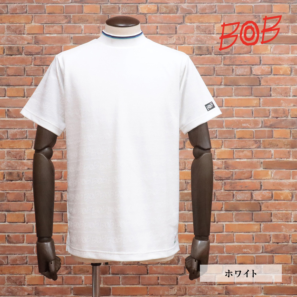 BOB 【期間限定ポイント5倍】春夏 半袖 モックネック Tシャツ