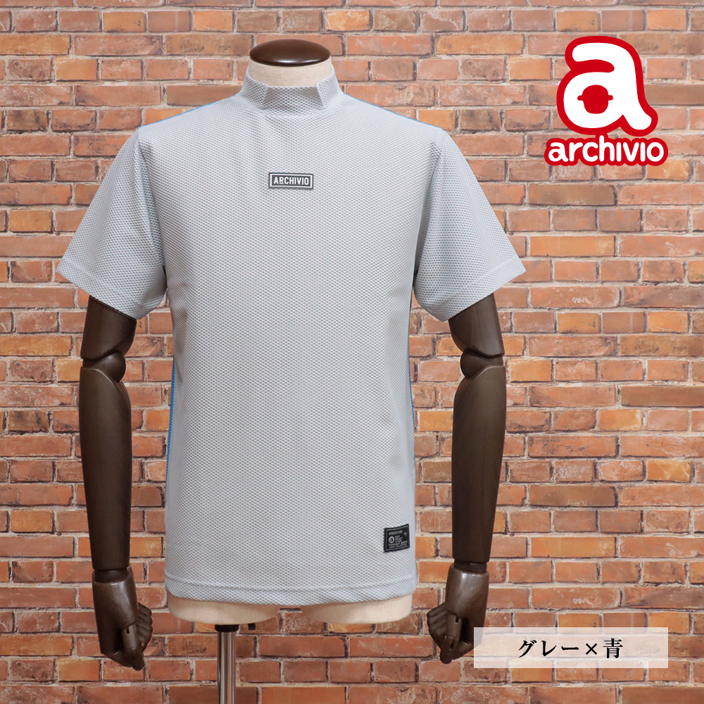 ARCHIVIO ホワイト ハイネックシャツ　アルチビオ モックネック アルチビオ（archivio）（レディース）ゴルフウェア 吸汗 速乾