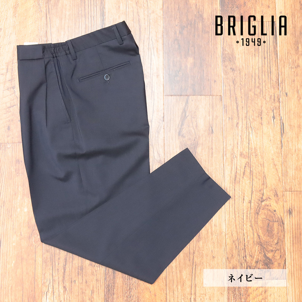 BRIGLIA 1949 イタリア製 春夏 ストレッチ スラックスM L 未使用 BRIGLIA 1949 イタリア製 春夏 ストレッチ スラックスM L
