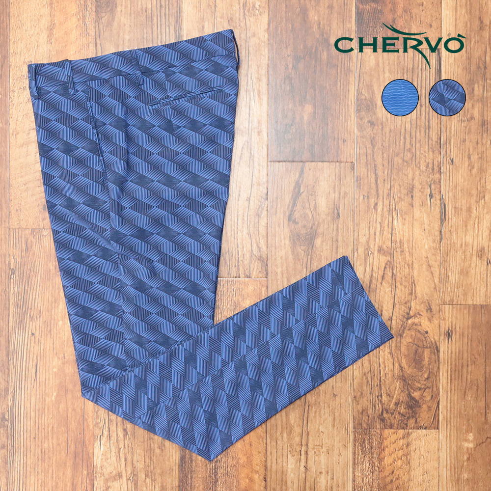 タグ付き】Chervo パンツ スラックス 速乾 ブルー