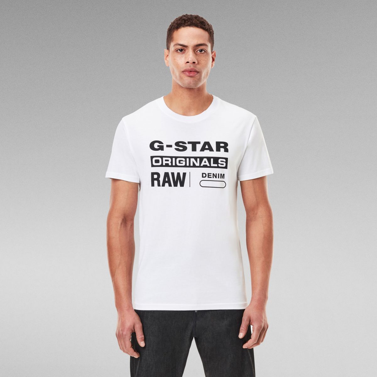 送料込★G-Star★リブネック Graphic 8 Tシャツ Graphic 8 T-Shirt | Medium blue | G-STAR® US