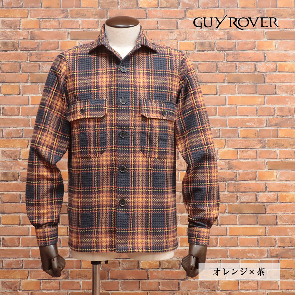 Guy roverニットシャツJK GUY ROVER（ギローバー） 24秋冬 ツイード シャツ 3750GR132 542606