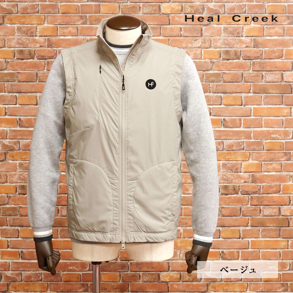 Heal Creek 秋冬 ベスト 001-49070 ゴルフウェア 撥水 防風 保温