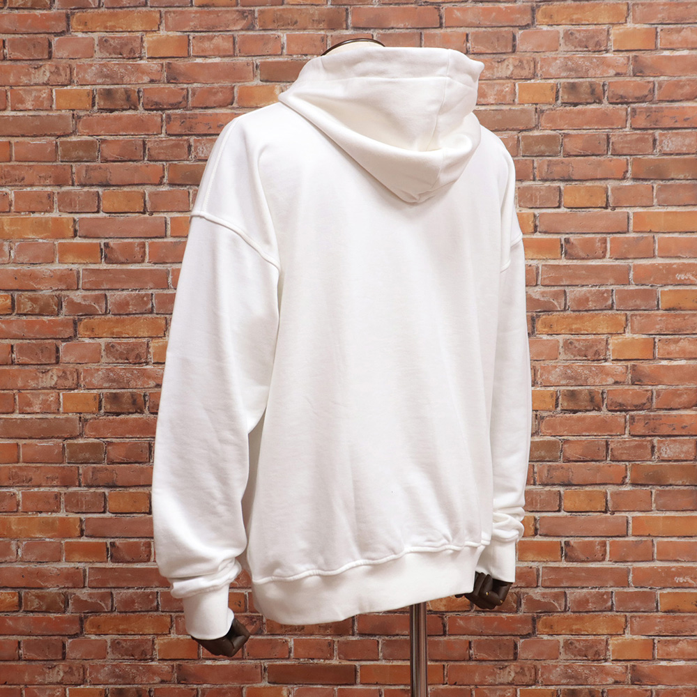 タリアトーレ　イタリア製 ジップアップパーカー フーディ M ホワイト　白 期間限定ポイント11倍】COMME des FUCKDOWN パーカー イタリア製 綿100