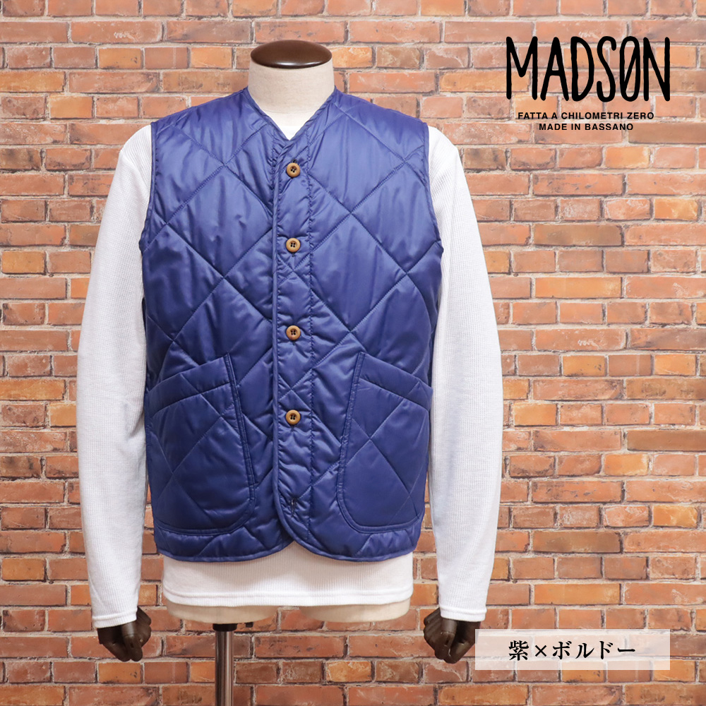 期間限定ポイント10倍】秋冬 MADSON 中綿キルティングベスト 撥水 軽量