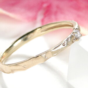 K10 YG WG PG 0.1ct アンティーク ダイヤモンド リング 人気 10k