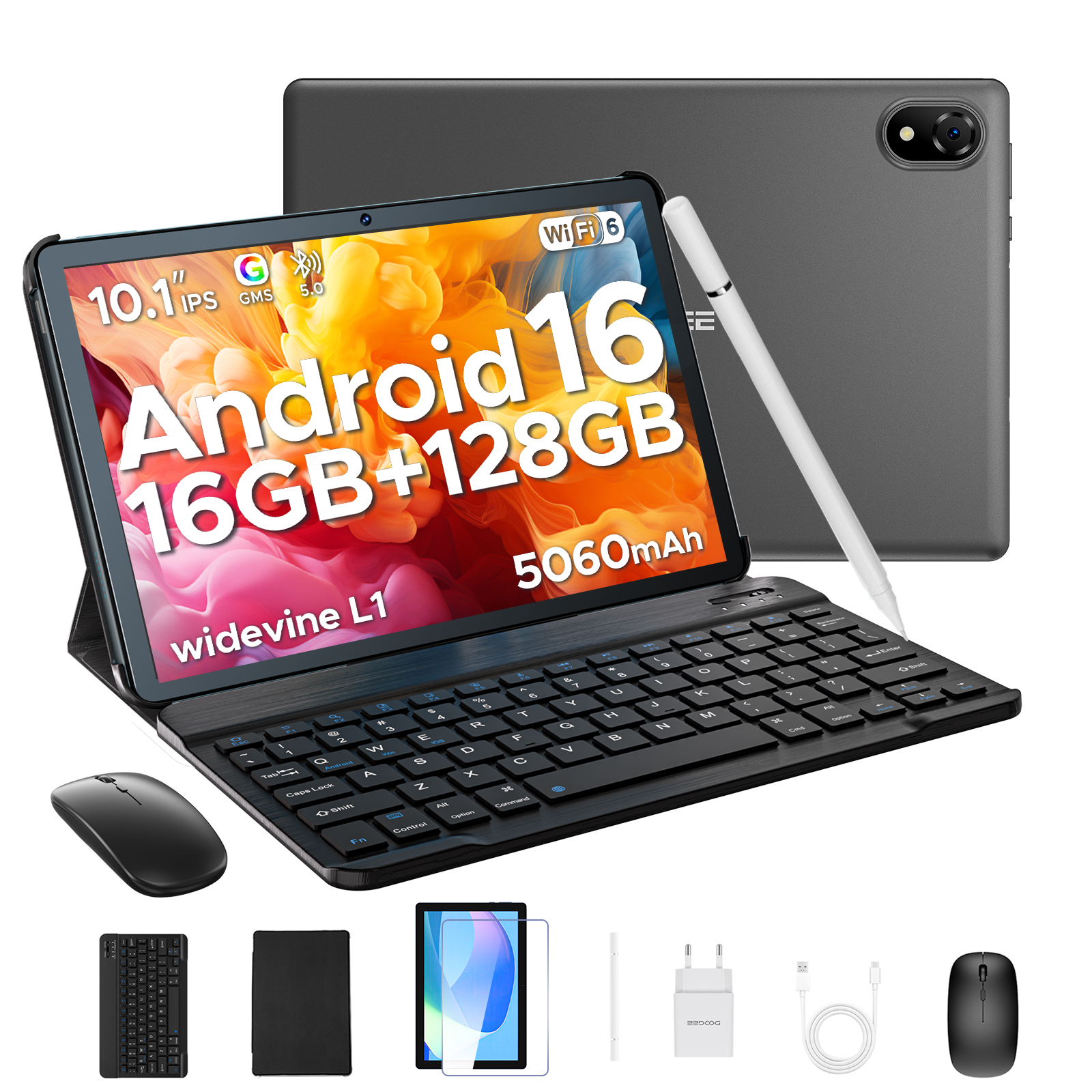 U10 セット版】 Android16 タブレット 10インチ Wi-Fiモデル 16GB+