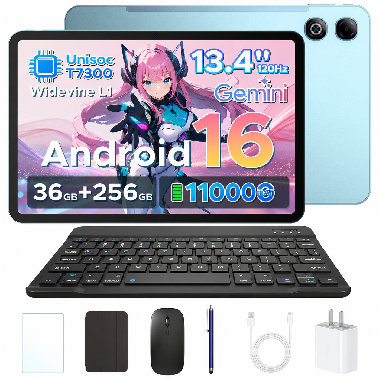 50%OFF割引】U13 Pro Android16 タブレット 13.4インチ 120Hz Gemini