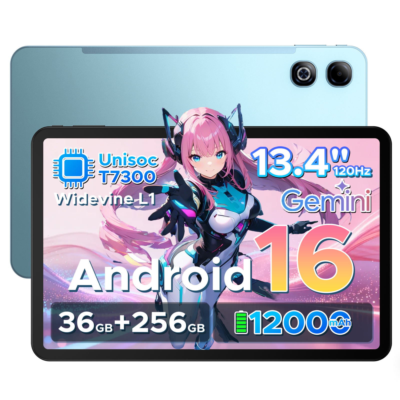 【50%OFFクーポン対象】Android16 タブレット U13 Pro 13インチ Wi-Fiモデル Gemini AI 48GB+256GB 2TB拡張 120Hz Widevine L1 Netflix対応 顔認証 |  | 03