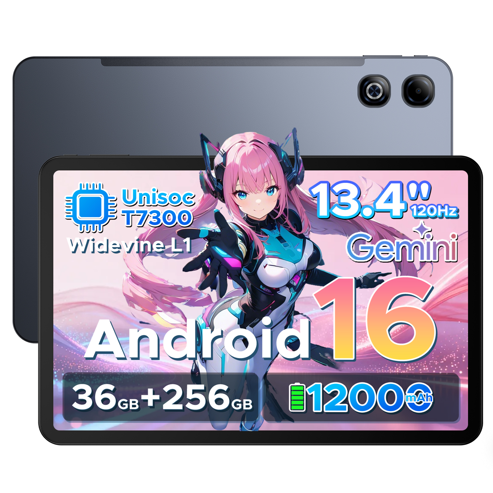 【50%OFFクーポン対象】Android16 タブレット U13 Pro 13インチ Wi-Fiモデル Gemini AI 48GB+256GB 2TB拡張 120Hz Widevine L1 Netflix対応 顔認証 |  | 02