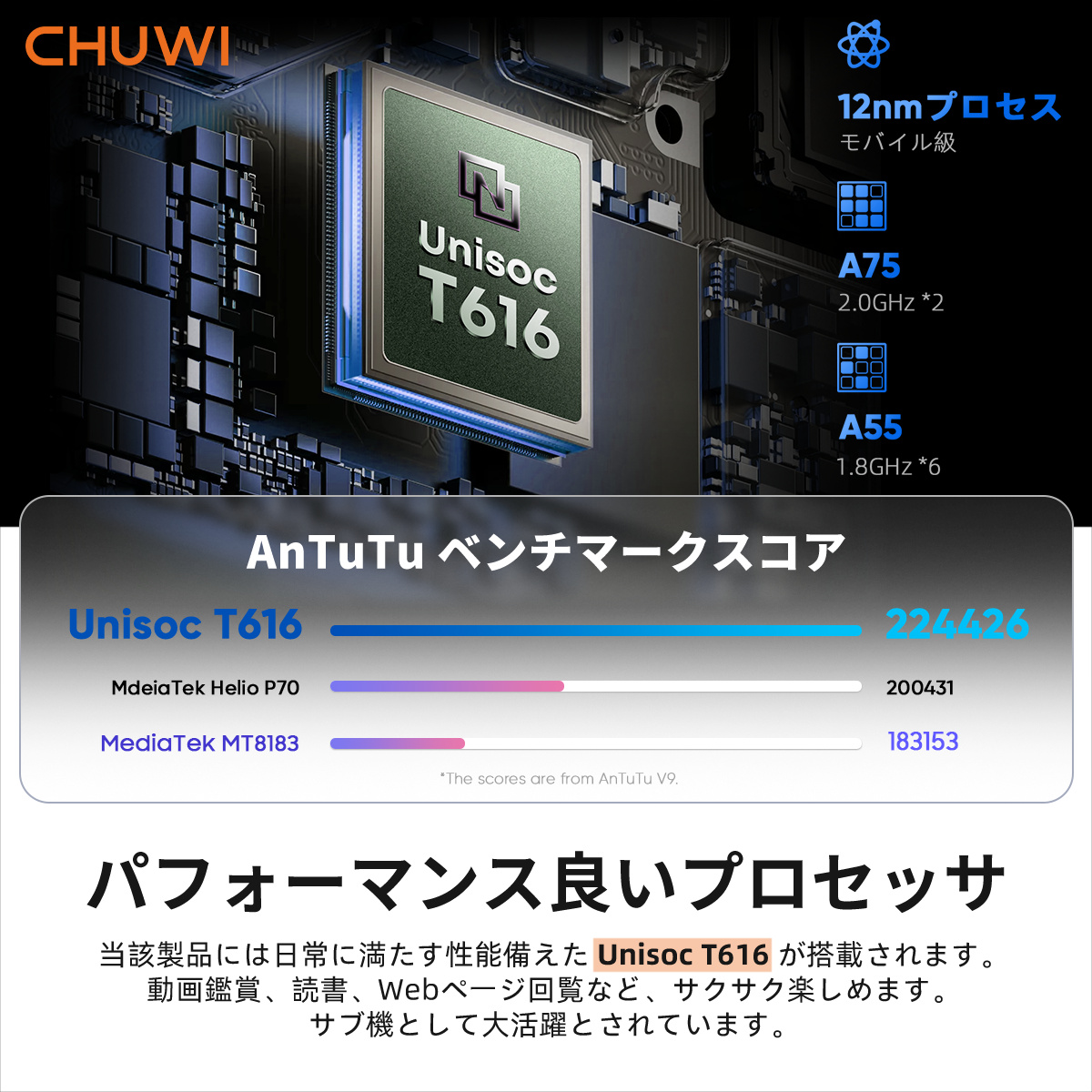 Android13 SIMフリー wi-fi モデル CHUWI Hipad XPro 10.51 インチ