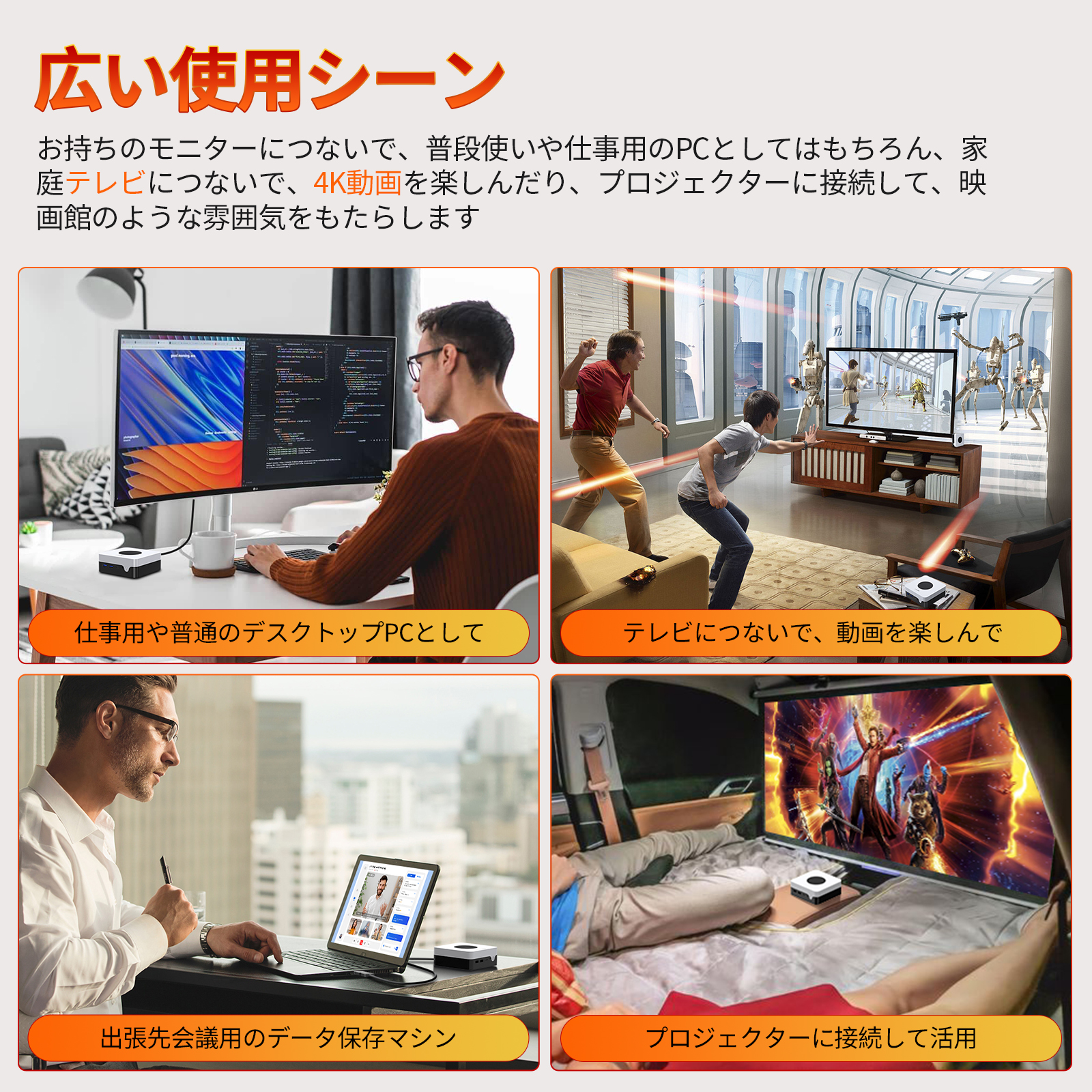 プレゼント WPS Office付き 手のひらサイズ Win11 ミニPC CHUWI 新品 LarkBox x n100 12GB 512GB コンパクト デスクトップパソコン USB-C HDMI 4K出力｜articlesdivers｜08