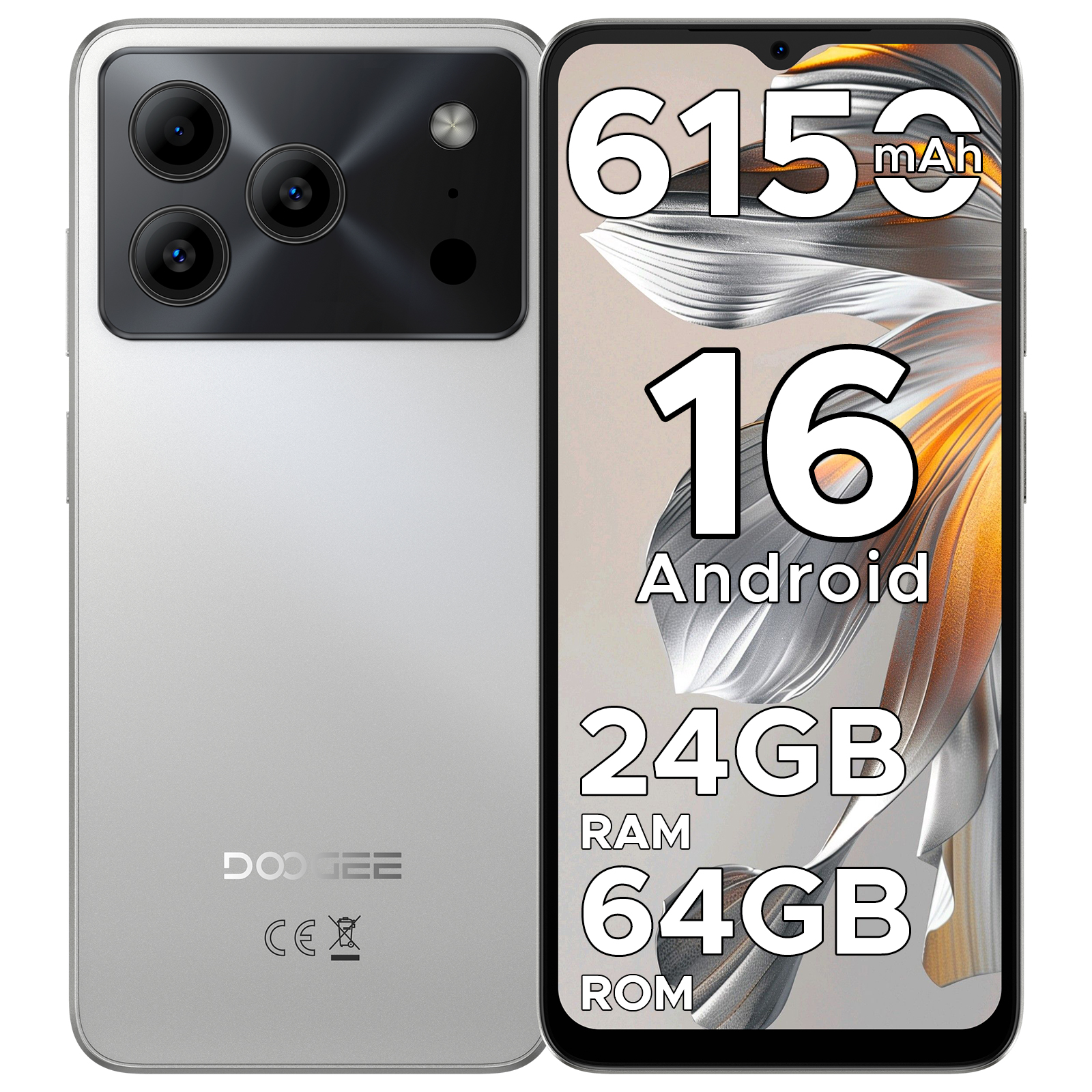 【50%OFFクーポン対象】Note56 Android16 SIMフリースマホ 6.56インチ 90Hz IPS大画面 24GB+64GB 2TB拡張 6150mAh大容量バッテリー 8コアCPU 4G LTE 顔認証 |  | 03