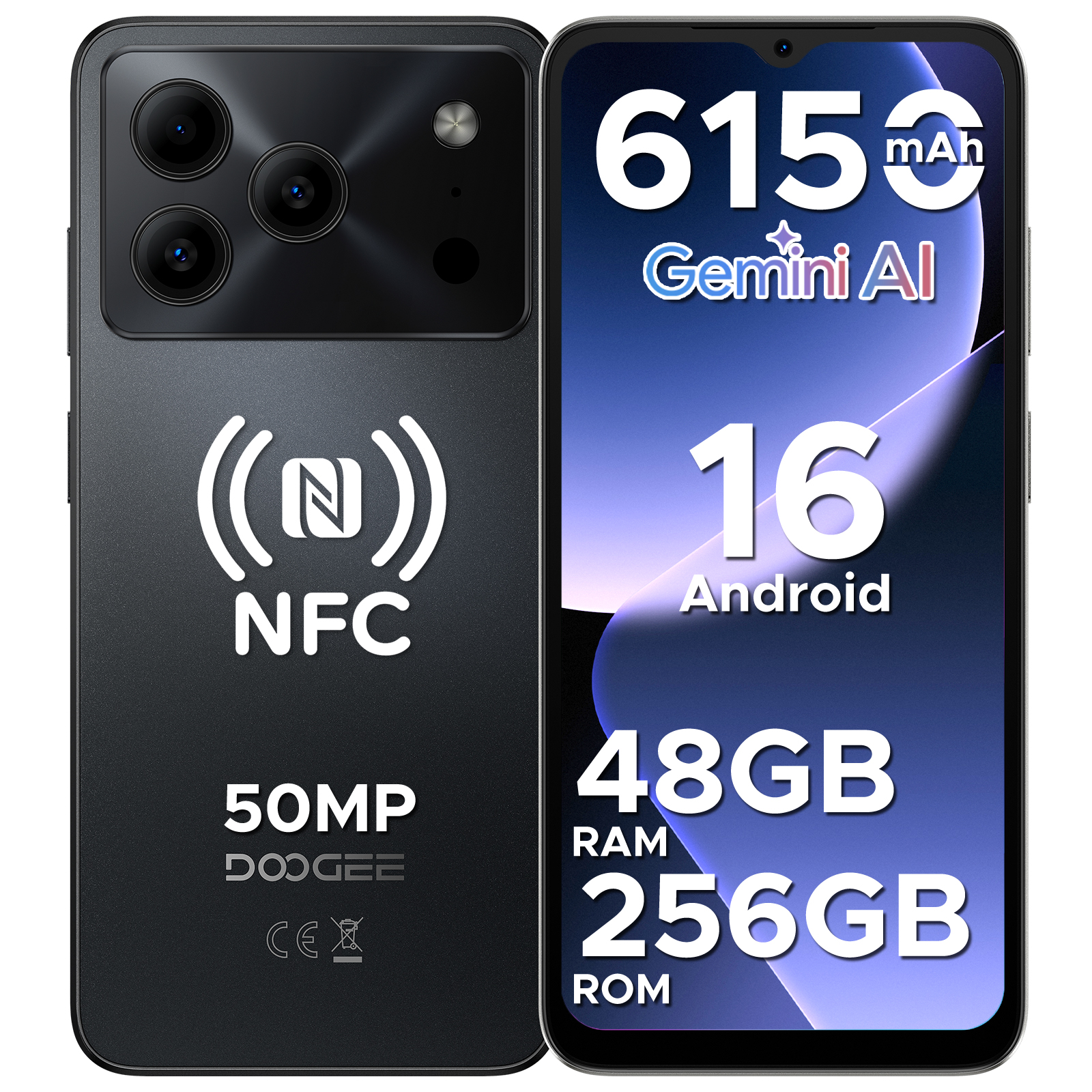 【50%OFFクーポン対象】Note56 Plus Android16 スマホ SIMフリー 6.56インチ 90Hz 48GB+256GB 2TB拡張 6150mAh 50MP NFC 指紋認証 4G LTE スマートフォン |  | 01