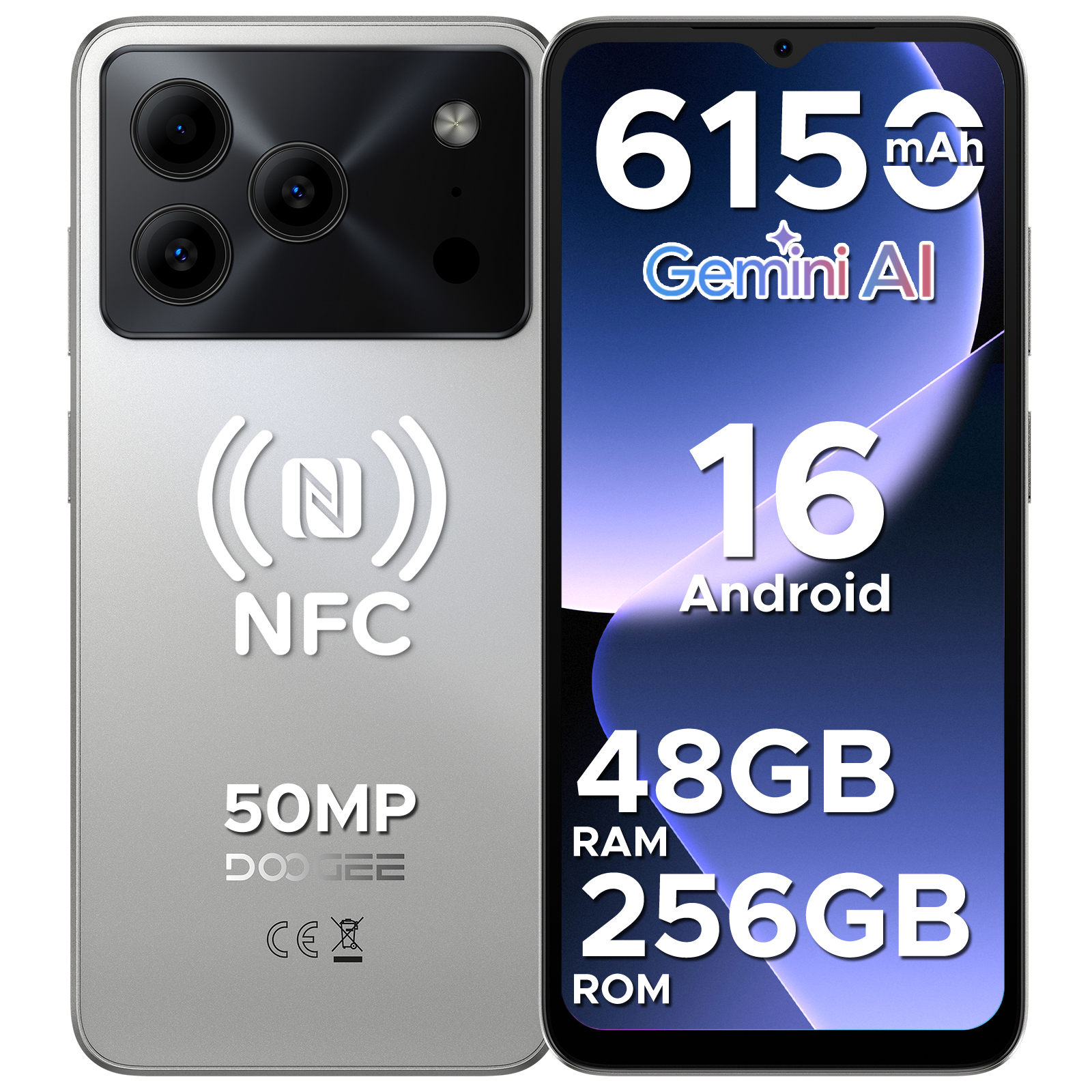 【50%OFFクーポン対象】Note56 Plus Android16 スマホ SIMフリー 6.56インチ 90Hz 48GB+256GB 2TB拡張 6150mAh 50MP NFC 指紋認証 4G LTE スマートフォン |  | 02