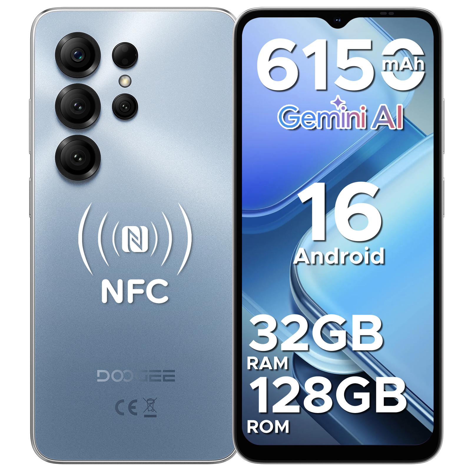 【50%OFFクーポン対象】Note56X Pro スマホ Android16 Gemini AI SIMフリー 6.56インチ 90Hz 32GB+128GB 2TB拡張 6150mAh NFC 指紋認証 4G LTE スマートフォン |  | 03