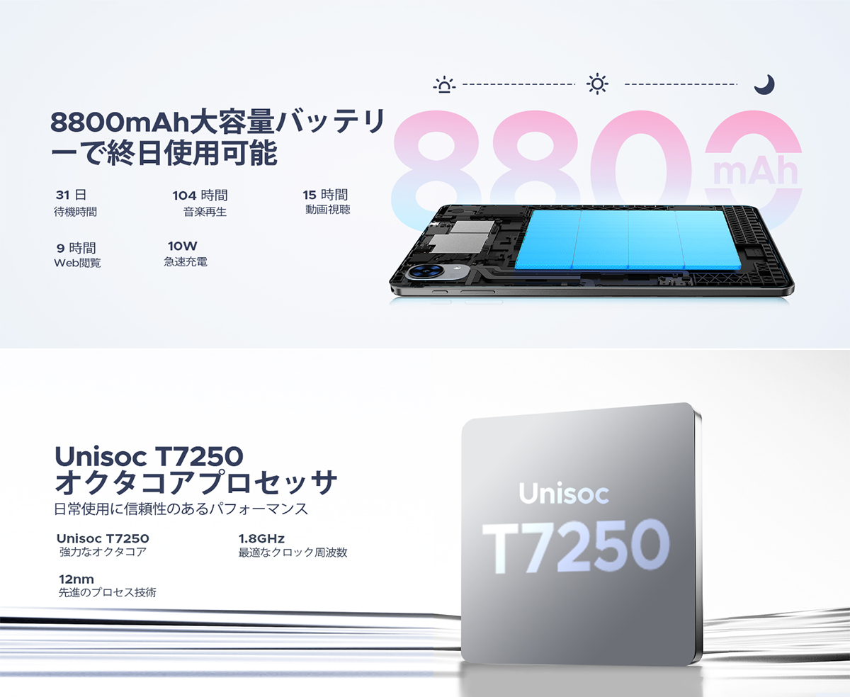 50%OFFクーポン対象】10インチ セット版 タブレット Android16 Gemini