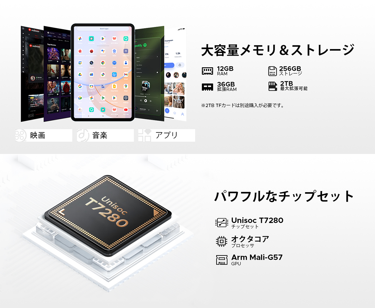 50%OFFクーポン対象】P13 Pro Android16 タブレット 13.4インチ Wi-Fi